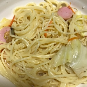 自家製塩ダレをパスタに絡めました！塩ダレ味のパスタ